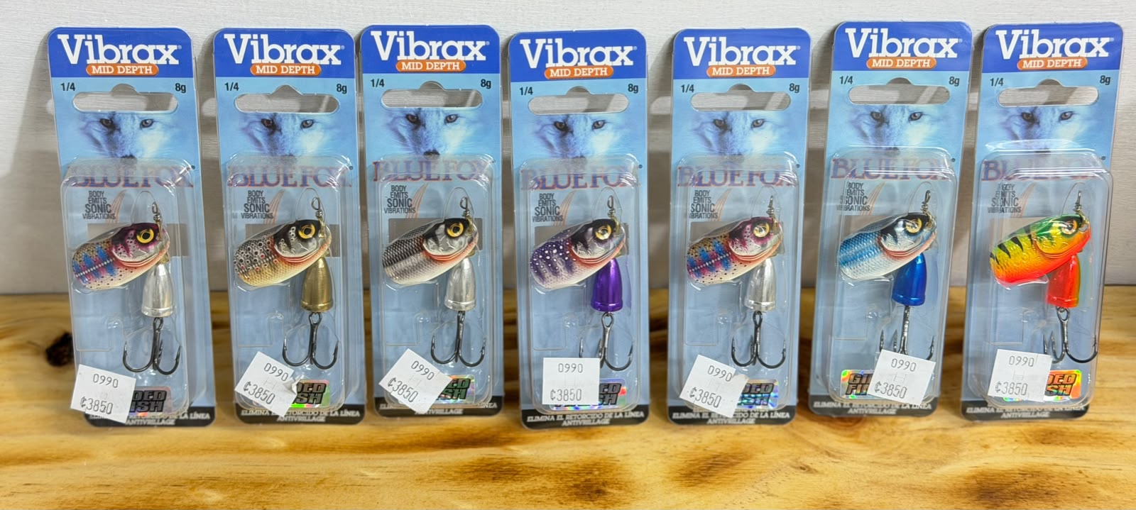 CUCHARILLA BLUE FOX GILDED CLASSIC VIBRAX # 3