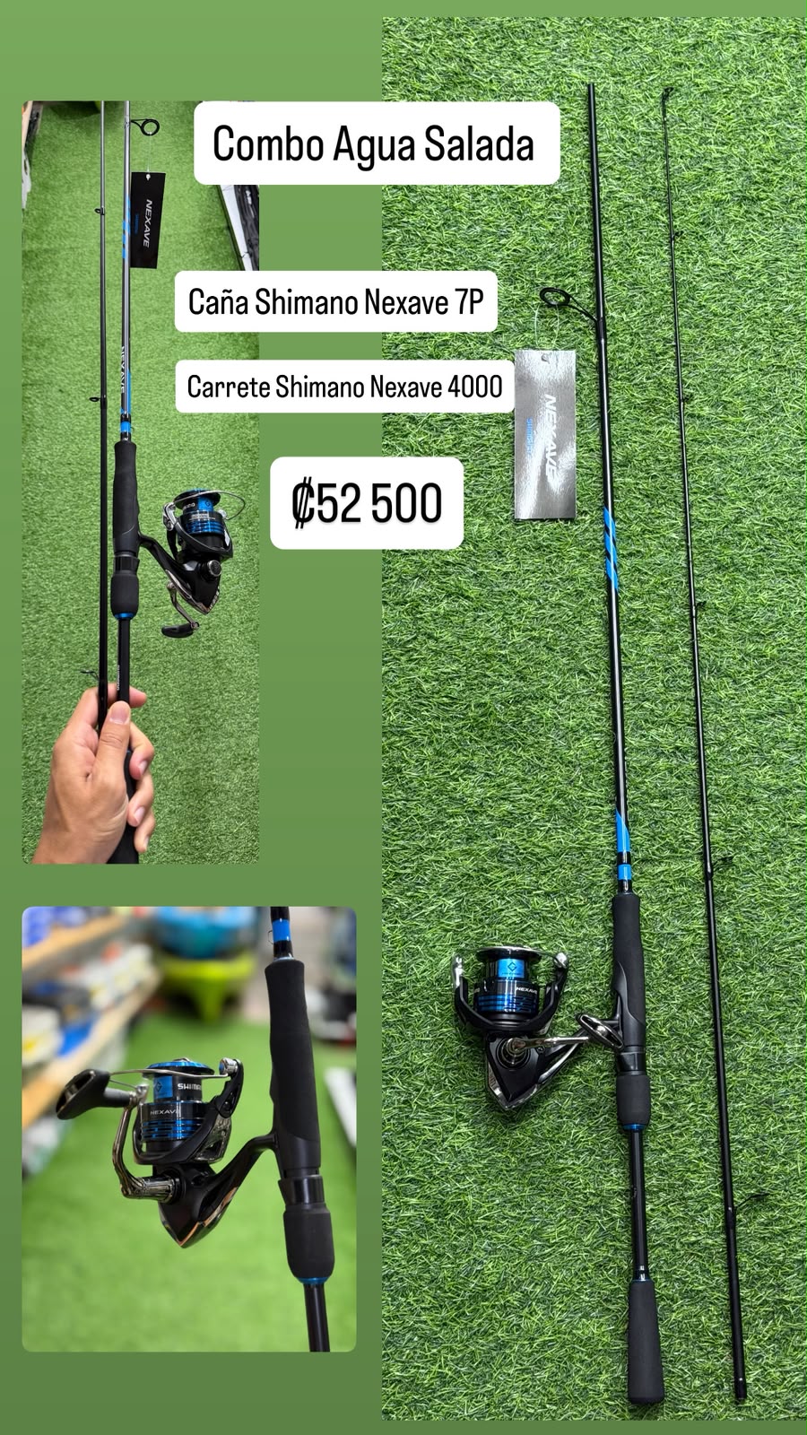 Combo Shimano Nexave Agua Salada